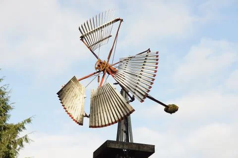 Broken wind power Stock Photos