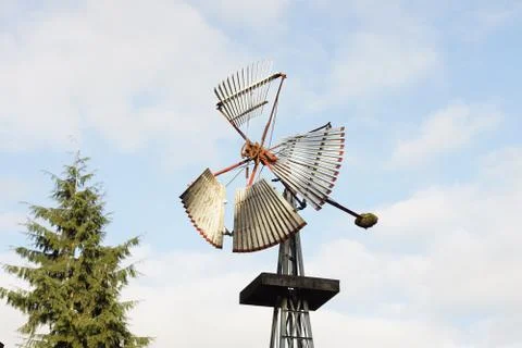 Broken wind power Foto stock