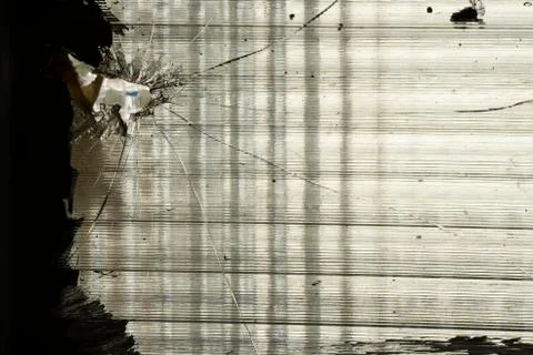 Broken window background. Textured translucent striped glass Stock Photos