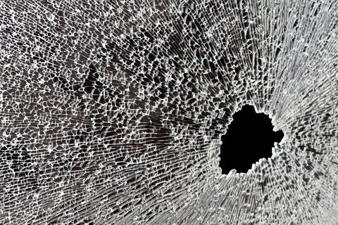 Broken window of a car Stock Photos