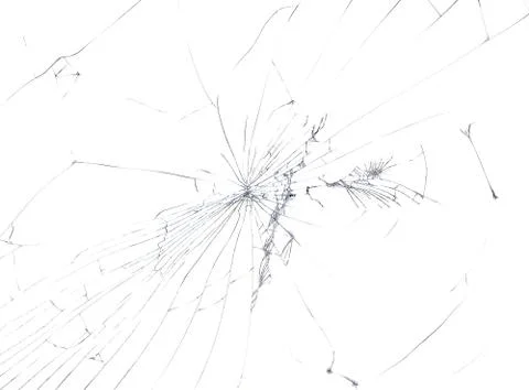 Broken window cutout Stock Photos