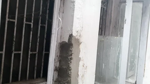Broken window Video stock 310330973