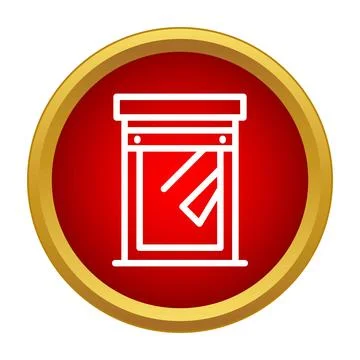 Broken window frame with shattered glass icon Stock Illustration