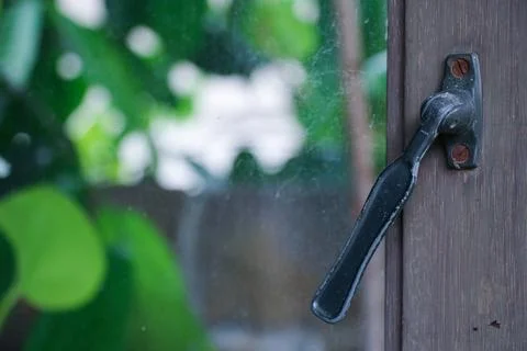 Broken window handle Stock Photos