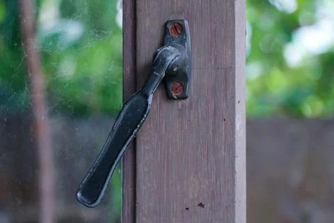 Broken window handle Stock Photos