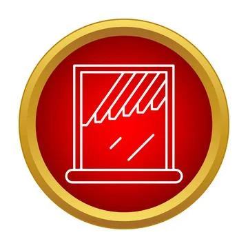 Broken window icon symbolizing damage and vandalism Ilustración de archivo