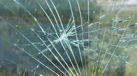Broken Window or Glass Stock Footage 62808317
