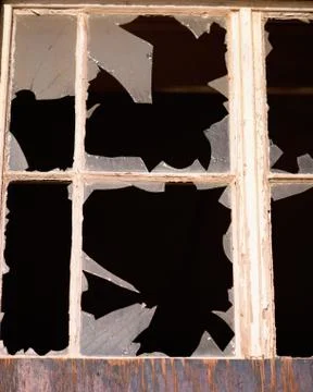 Broken window-panes Stock Photos