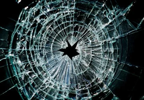 Broken window Stock Photos