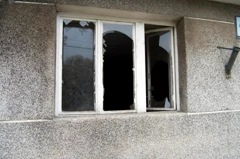 Broken window Stock Photos