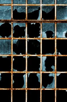 Broken Window Stock Photos