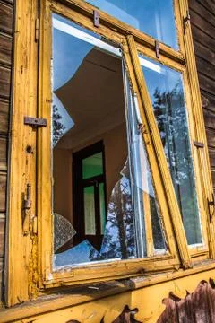 Broken window Stock Photos