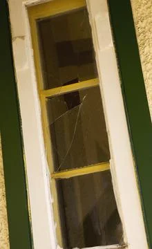 Broken Window Stock Photos