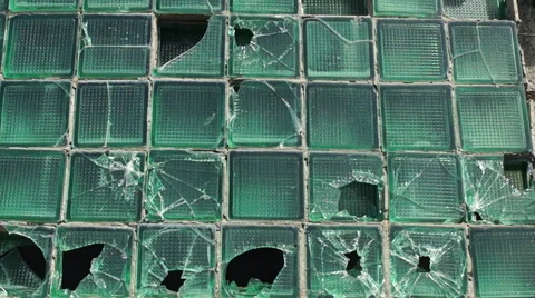 Broken window, the shots through the Windows, old abandoned buildings Видео 57322952