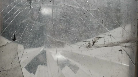 Broken window, silhouette man Stock Footage 59872652