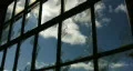Broken window. Timelapse clouds. HD Footage