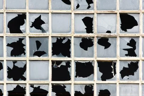 Broken windows Stock Photos