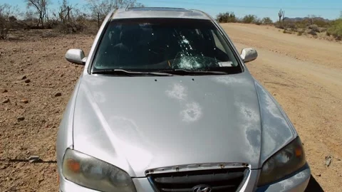 Broken windsheild Stock Footage 167243932