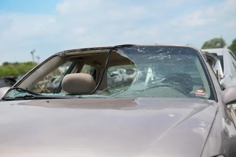 Broken Windshield Stock Photos