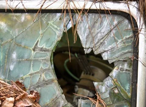 Broken Windshield Stock Photos