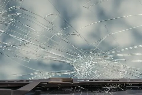 The broken windshield Stock Photos