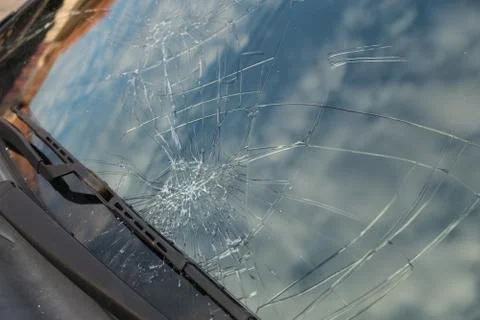 The broken windshield Stock Photos