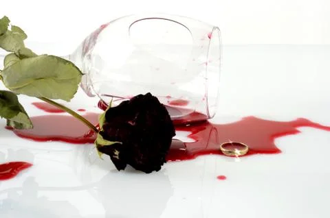 Broken wineglass Stock Photos
