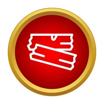 Broken wood planks icon representing construction material Ilustración de archivo