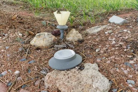Broken yard light Stock Photos