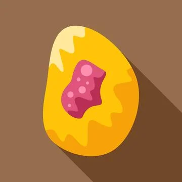 Broken yellow easter egg with pink candy filling 스톡 일러스트