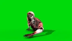 Zombie animation. Halloween concept. Gr, Stock Video