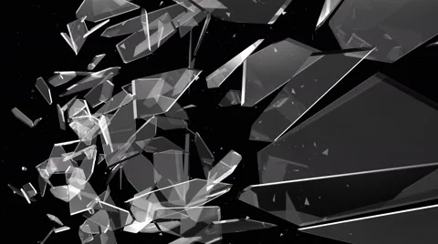 Brokenglass side alpha Stock Footage 47983248