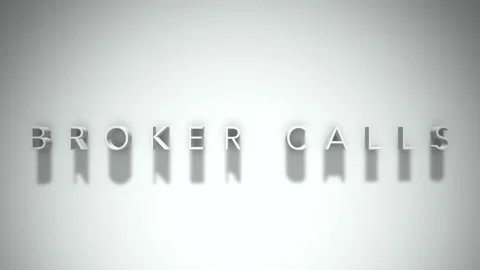 Broker calls 3D title animation white text on a white background Video stock 299427175
