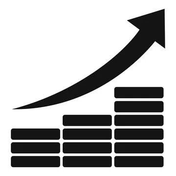 Up broker chart icon, simple style 스톡 일러스트