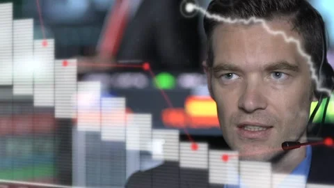 Broker looking data Stock Footage 199633735