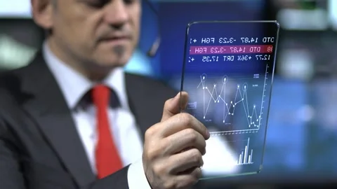 Broker Looking Stock Market Data Stock-Footage 200154239