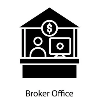 Broker Office Building Illustrazione stock