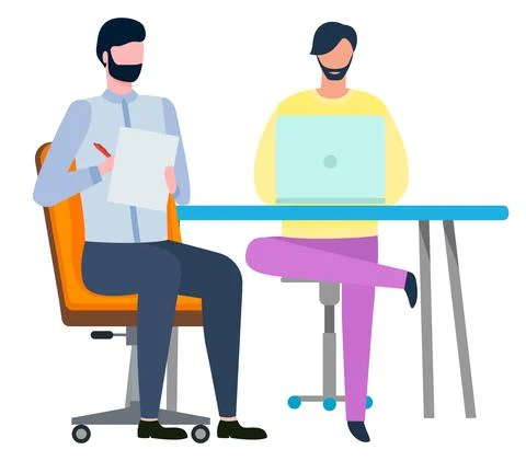 Brokers Men Collaboration, Workers Teamwork Vector 스톡 일러스트