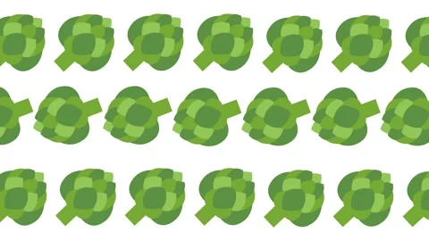 BrokVector seamless pattern with artichokes Stock Footage 159332327