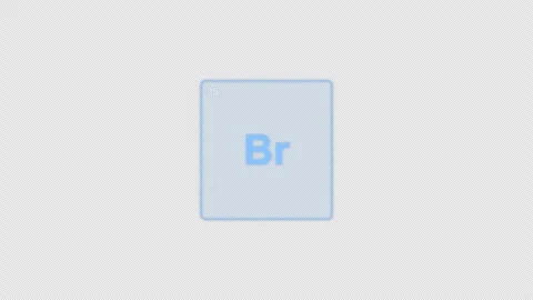 Bromine Br Periodic Table Element Tile Clean No Text Animation Video Overlay Alp Stockbeeldmateriaal 339369970
