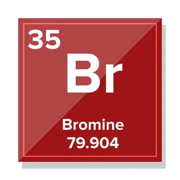Bromine Element Stock Illustration