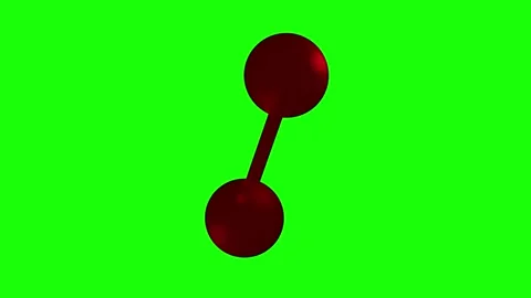 Bromine Particle over Green Screen Background Stock Footage 340114117