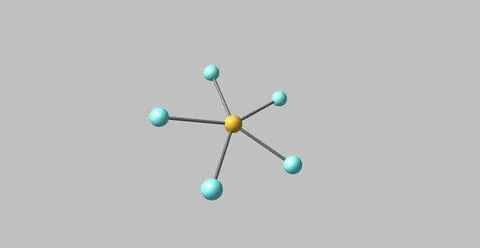 Bromine pentafluorid molecular structure isolated on grey Stock Illustration