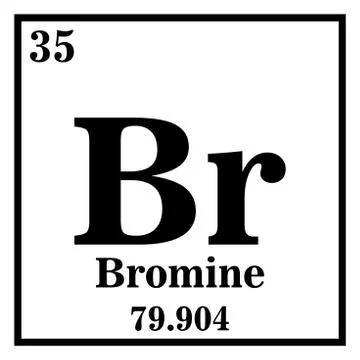 Bromine Periodic Table of the Elements Vector illustration eps 10 Stock Illustration