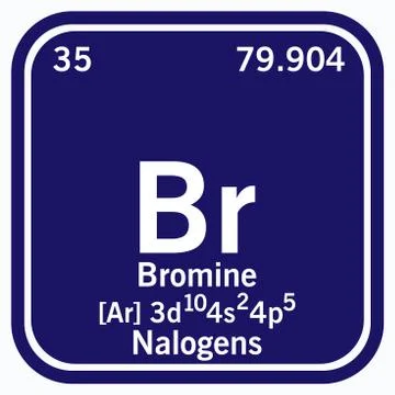 Bromine Periodic Table of the Elements Vector illustration eps 10 스톡 일러스트