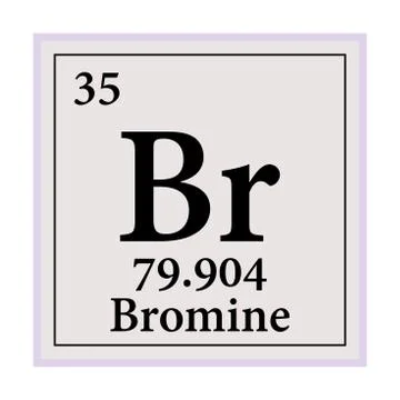 Bromine Periodic Table of the Elements Vector illustration eps 10. Illustrazione stock