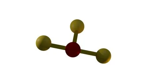 Bromine Trifluoride over White Background0 Ilustração Stock