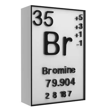 Bromine,Phosphorus on the periodic table of the elements on white blackgrou.. 스톡 일러스트