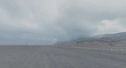 Bromo Caldera, the desert. Stock Footage 280241953