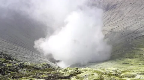 Bromo crater volcano, East Java, Indonesia Stock Footage 56603150
